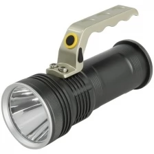 Аккумуляторный светодиодный фонарь SMART BUY CREE XM-L T6 10W, металлический с ручкой, аккумулятором 2x18650